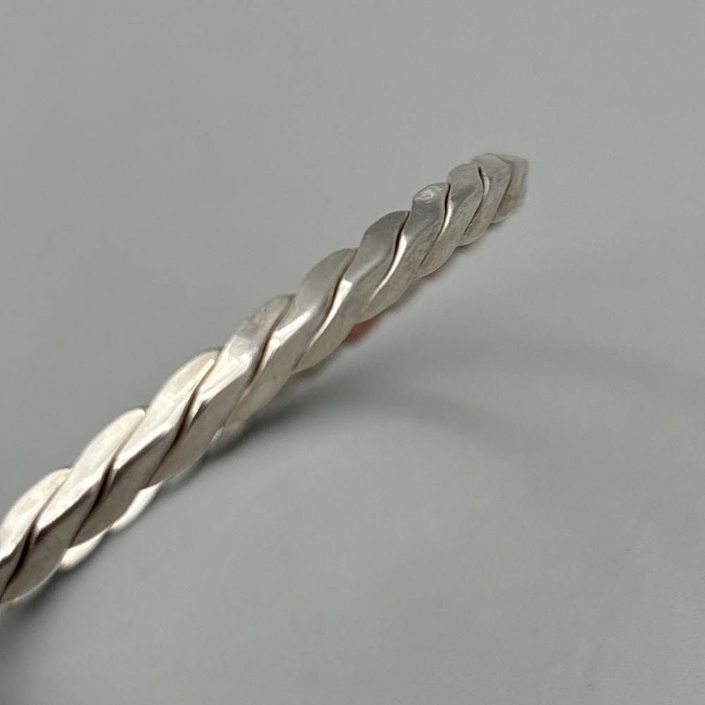 TIFFANY & CO. Vintage‎ Narrow Twisted Rope Bangle Bracelet 925 Sterling w/Box - Picture 5 of 7